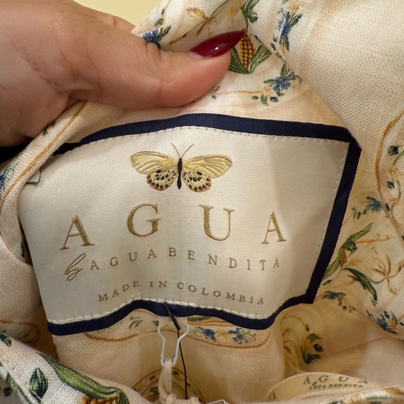 Agua Bendita Floral Cream Sleeveless Dress - Picture 5 of 11